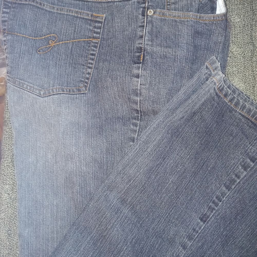 Ashley Stewart Flare Leg Blue Jeans